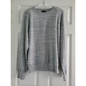 J. Crew Heathered Grey Crewneck Long Sleeve Sweater L Knit Pullover